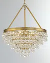 Crystorama Calypso 6-light Crystal Teardrop Chandelier In Gold