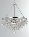 Crystorama Calypso 6-light Crystal Teardrop Chandelier In Chrome