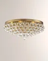 Crystorama Calypso 6-light Crystal Teardrop Ceiling Mount In Vibrant Gold