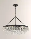 Crystorama Calypso 6-light Crystal Teardrop Chandelier In Black