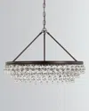 Crystorama Calypso 6-light Crystal Teardrop Vibrant Chandelier In Bronze