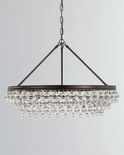 Crystorama Calypso 6-light Crystal Teardrop Vibrant Chandelier In Brown