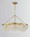 Crystorama Calypso 6-light Crystal Teardrop Vibrant Chandelier In Gold