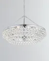 Crystorama Calypso 6-light Crystal Teardrop Chandelier In Silver