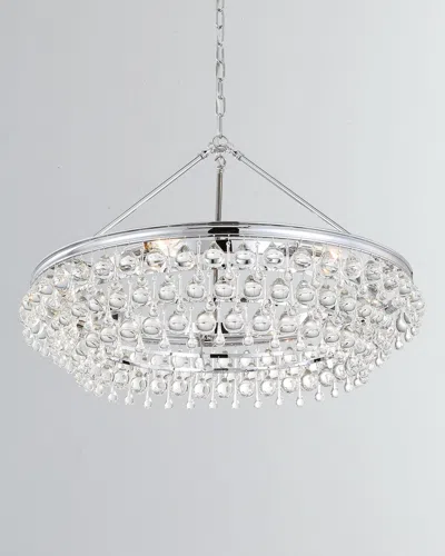 Crystorama Calypso 6-light Crystal Teardrop Chandelier In Silver