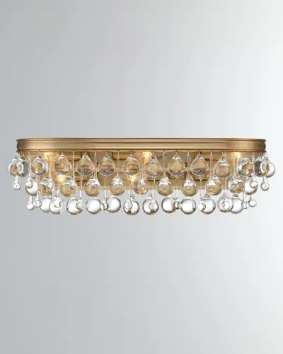 Crystorama Calypso 6-light Crystal Teardrop Bathroom Vanity In Gold
