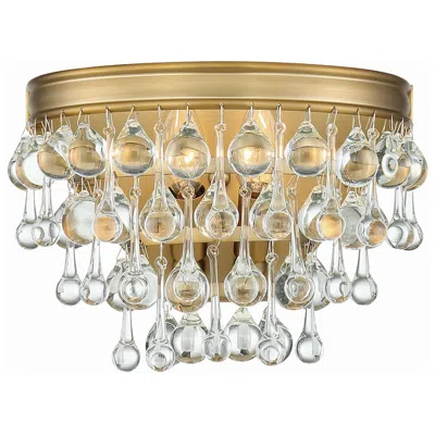 Crystorama Calypso 7 1/4"h Vibrant Gold Crystal Wall Sconce
