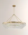 Crystorama Calypso 8-light Crystal Teardrop Chandelier In Vibrant Gold