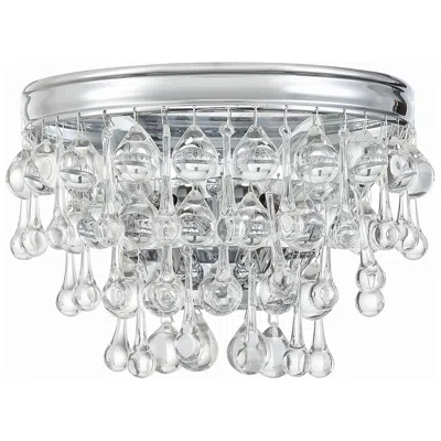Crystorama Calypso Chrome 10 1/2" Wide Crystal Wall Sconce In Silver