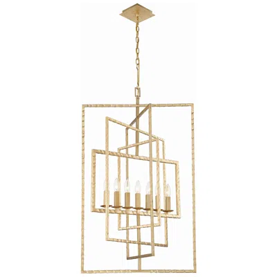 Crystorama Capri 24" Wide Antique Gold 7-light Chandelier