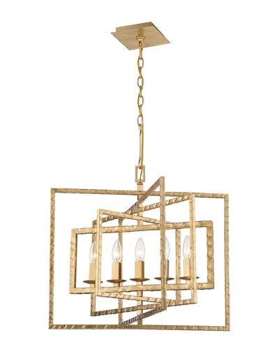 Crystorama Capri 5 Light Antique Gold Chandelier