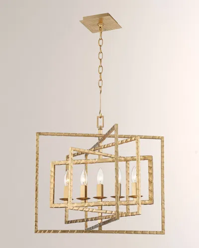 Crystorama Capri 5-light Chandelier In Antique Gold