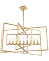 Crystorama Capri 9 Light Antique Gold Chandelier In Gold