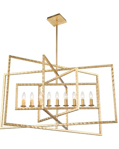 Crystorama Capri 9 Light Antique Gold Chandelier