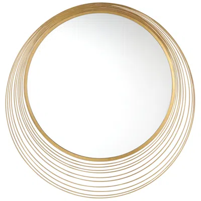 Crystorama Cecile 34.75'' Antique Gold Mirror