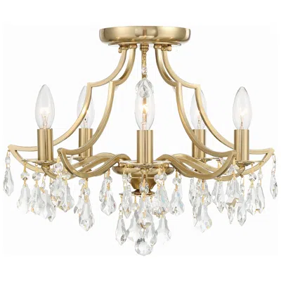 Crystorama Cedar 18 1/2" Wide Vibrant Gold Ceiling Light