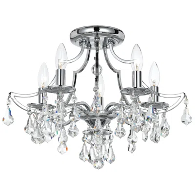 Crystorama Cedar 18 1/2"w Polished Chrome Ceiling Light In Silver