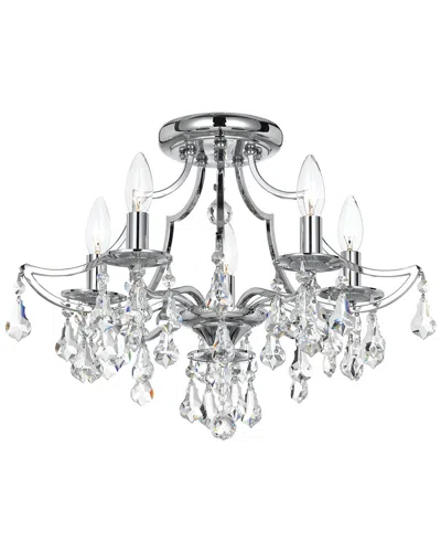 Crystorama Cedar 5-light Ceiling Mount In Gray