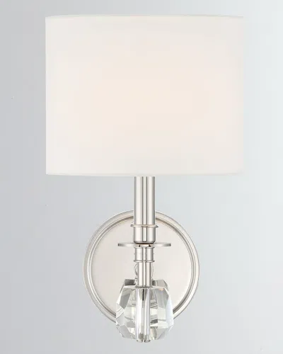 Crystorama Chimes 1-light Polished Nickel Sconce In Metallic