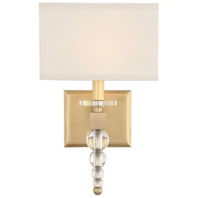 Crystorama Clover 16" High Aged Brass Wall Sconce In Gold