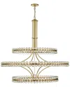 Crystorama Clover 24 Light Aged Brass Chandelier In Bronze