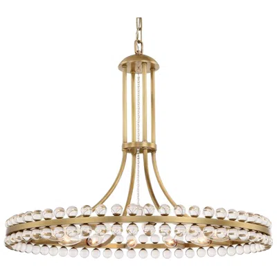 Crystorama Clover 28 3/4" Wide Aged Brass Chandelier In Gold