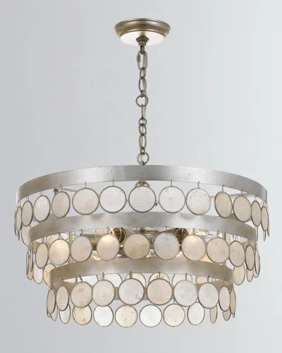 Crystorama Coco 6-light Antiqued Silver Chandelier In Metallic