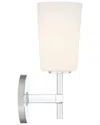 Crystorama Colton 1-light Polished Chrome Wall Mount In Metallic