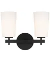 Crystorama Colton 2-light Black Wall Mount In Black
