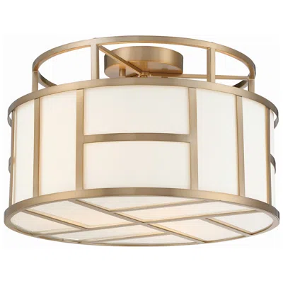 Crystorama Danielson 16 1/2" Wide Vibrant Gold Ceiling Light