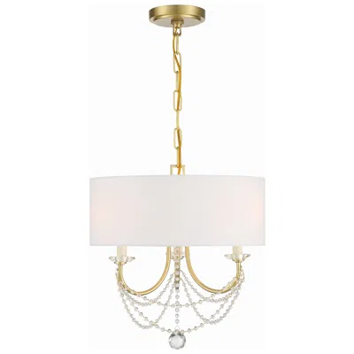 Crystorama Delilah 15.75'' Aged Brass Chandelier In Gold