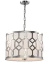 Crystorama 3 Light Polished Nickel Pendant