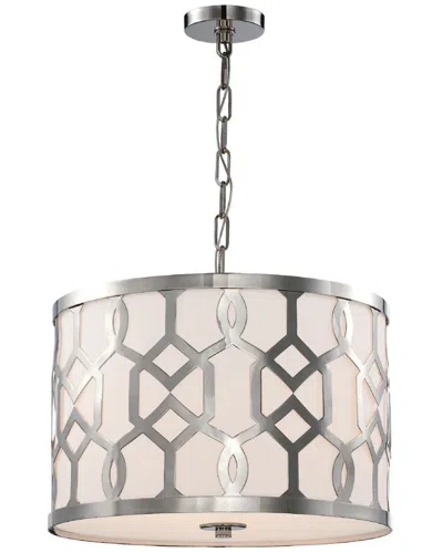 Crystorama 3 Light Polished Nickel Pendant