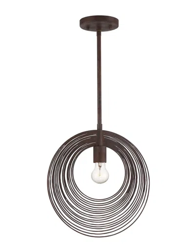Crystorama Doral 1 Light Forged Bronze Pendant In Black