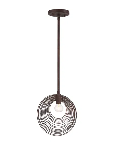 Crystorama Doral 1 Light Forged Bronze Pendant In Black