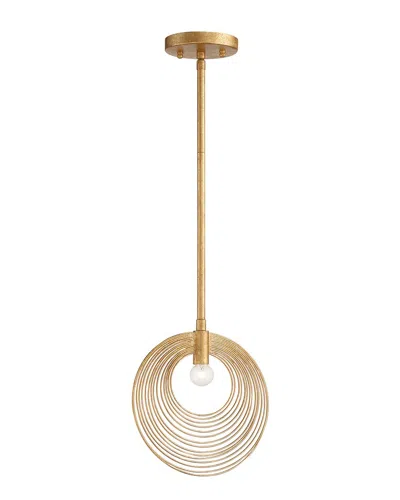 Crystorama Doral 1 Light Renaissance Gold Pendant