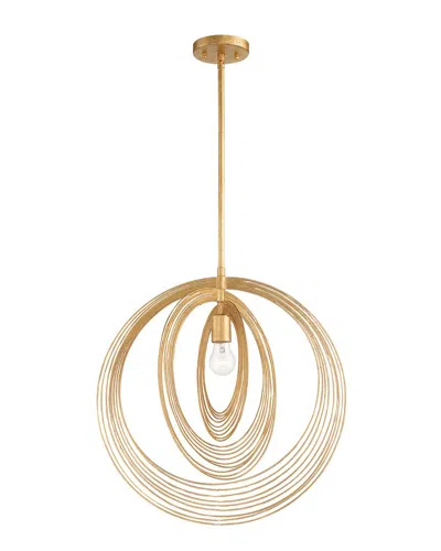 Crystorama Doral 1 Light Renaissance Gold Pendant