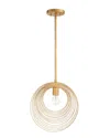 Crystorama Doral 1 Light Renaissance Gold Pendant In Gold