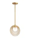 Crystorama Doral 1 Light Renaissance Gold Pendant In Gold