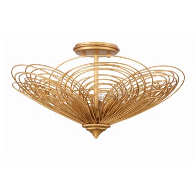 Crystorama Doral 19" Wide Renaissance Gold Ceiling Light