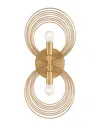 Crystorama Doral 2 Light Renaissance Gold Wall Mount In Gold