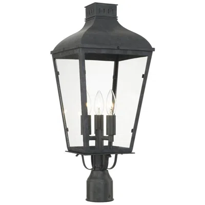 Crystorama Dumont 23" High Graphite Outdoor Post Light In Black