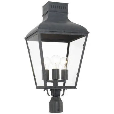 Crystorama Dumont 25" High Graphite Outdoor Post Light In Black