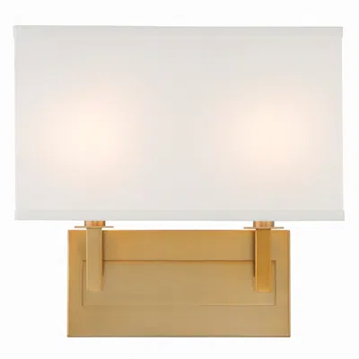 Crystorama Durham 12 1/4" High Vibrant Gold Ada Wall Sconce In Brown