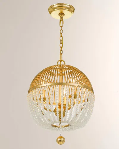Crystorama Duval 3-light Chandelier In Gold