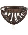 Crystorama Duval 3 Light Forged Bronze Ceiling Mount In Brown