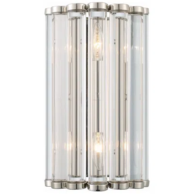 Crystorama Elliot 14" High Polished Nickel Wall Sconce In Silver