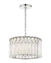 Crystorama Elliot 4 Light Polished Nickel Pendant In Nickel