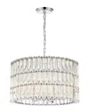 Crystorama Elliot 6 Light Polished Nickel Chandelier In Nickel