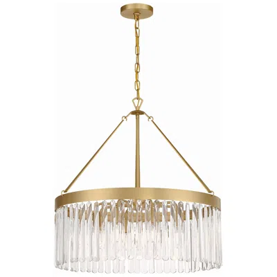 Crystorama Emory 24"w Modern Gold 8-light Ring Chandelier
